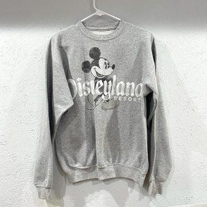 Disneyland Resort, adult size small, grey sweatshirt with ribbed collar, hem EUC